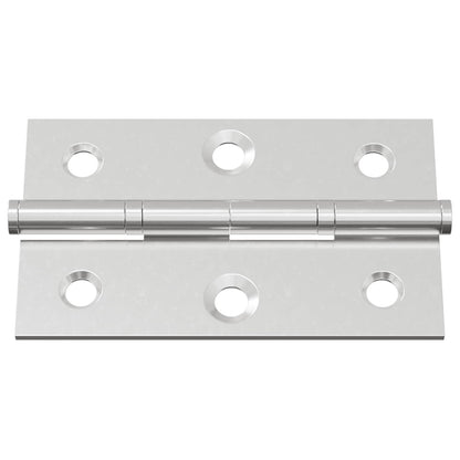 Hinge Plain 2 pcs Silver 58 x 35 x 1 mm Steel