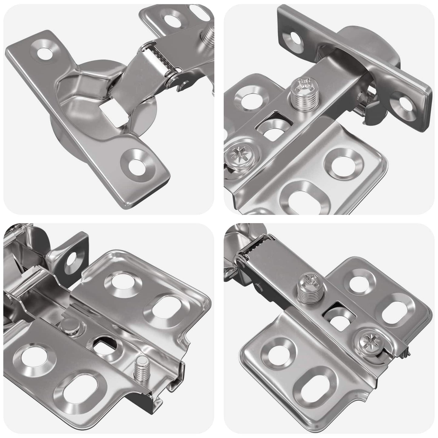 Hinge 2 pcs Nickel 85 x 52.5 x 9.5 mm Iron