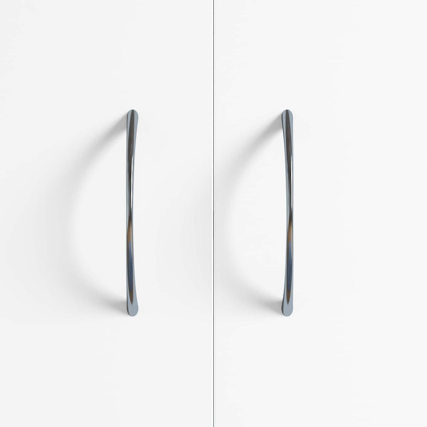 Handle 2 pcs Silver 107 x 3.6 x 23 mm Stainless Steel