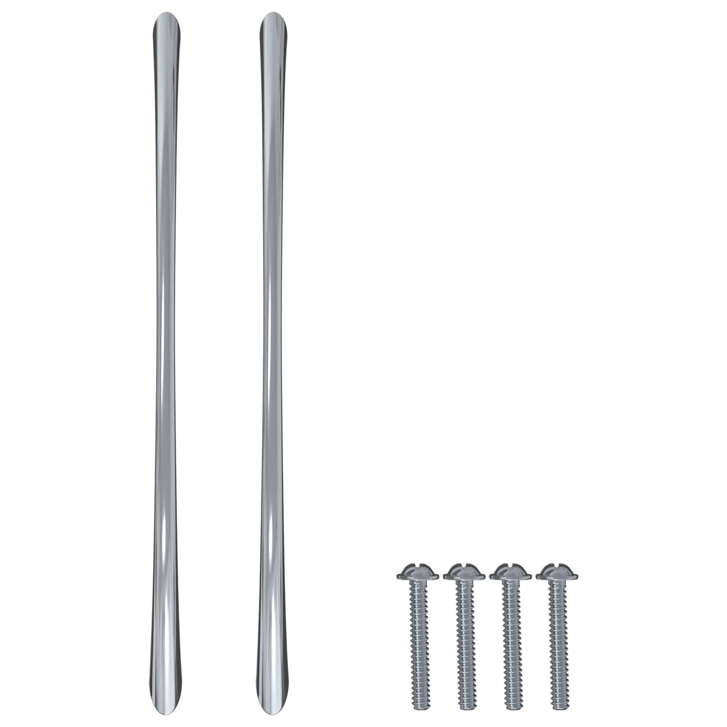 Handle 2 pcs Silver 107 x 3.6 x 23 mm Stainless Steel
