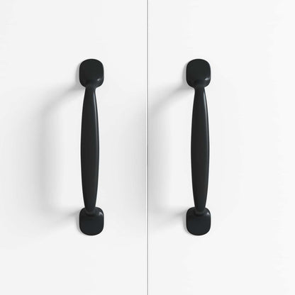 Furniture Handle 2 pcs Black 130 x 19.4 x 22.3 mm Aluminium