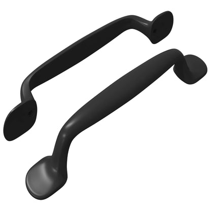Furniture Handle 2 pcs Black 130 x 19.4 x 22.3 mm Aluminium