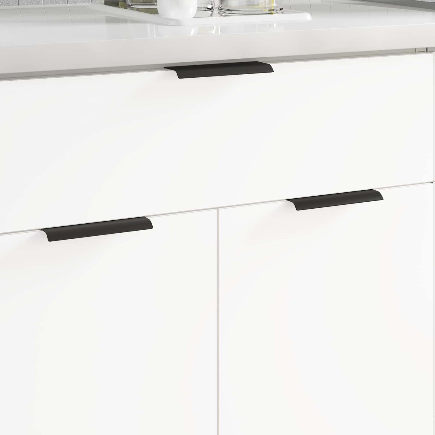 Handle 12 pcs Black 120 x 39.6 x 17 mm Aluminium