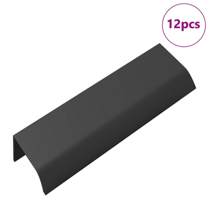 Handle 12 pcs Black 120 x 39.6 x 17 mm Aluminium