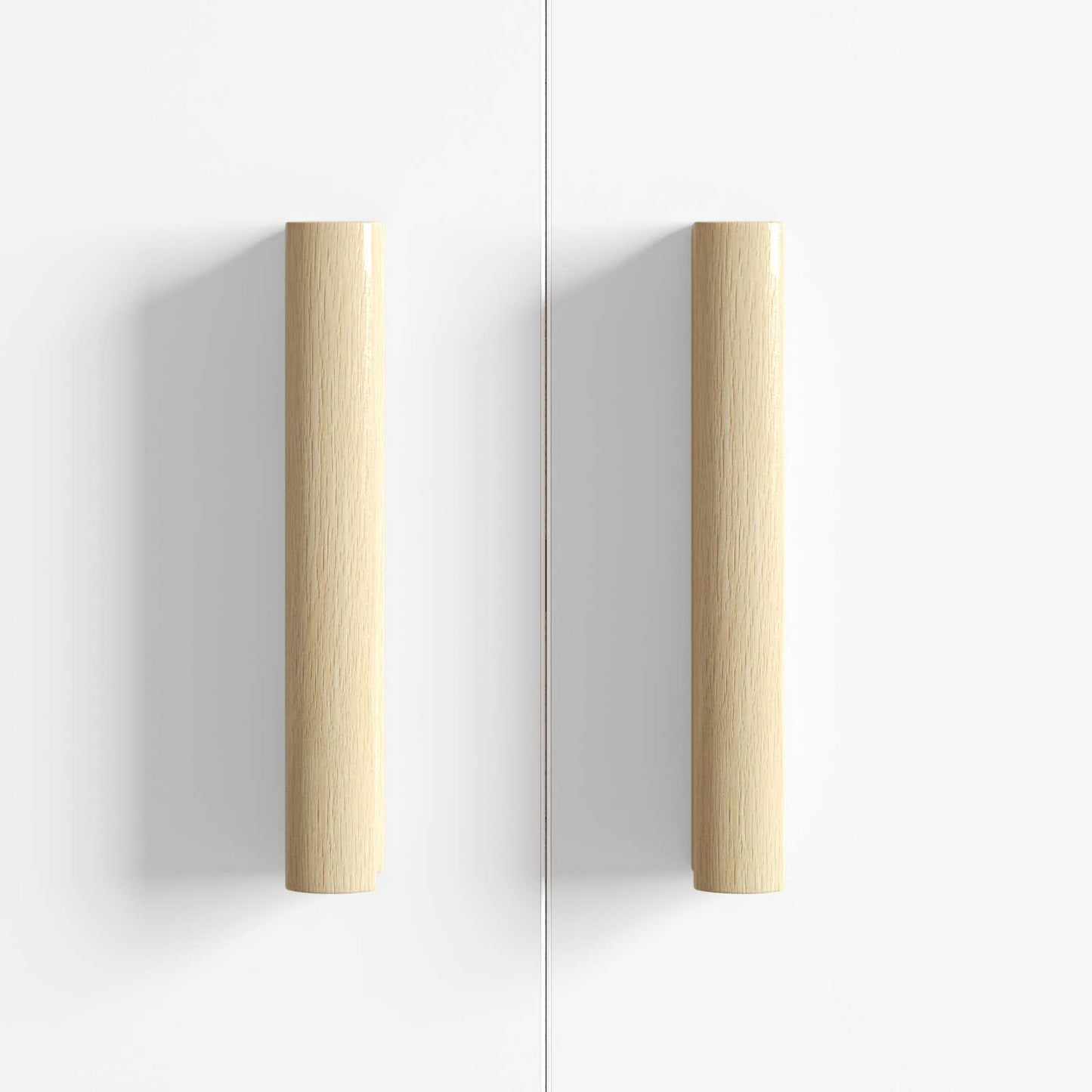 Straight Handle 12 pcs Natural Wood Color 130 x 25 x 30 mm