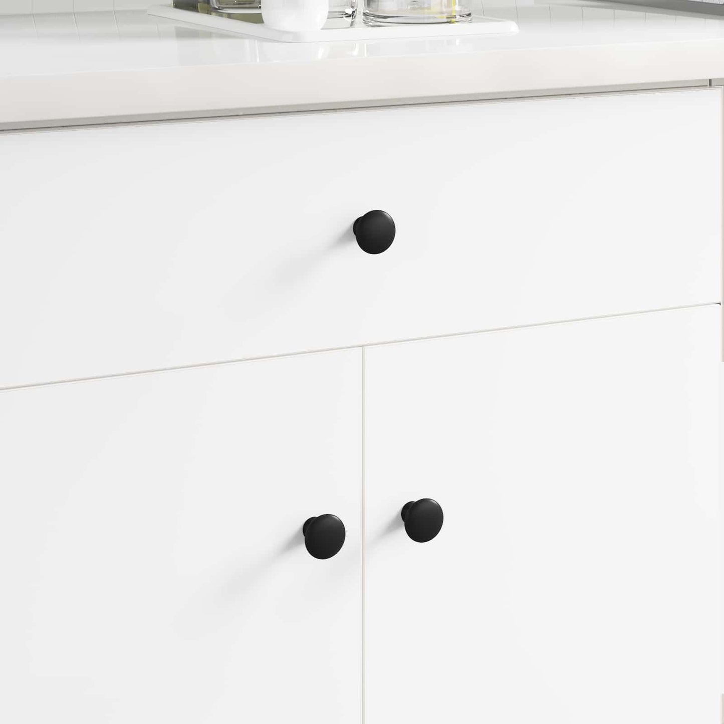 Handle 2 pcs Black Ø30 mm Aluminium