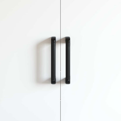 Handle Plain 2 pcs Black 380 x 34 x 85 mm Aluminium and PP