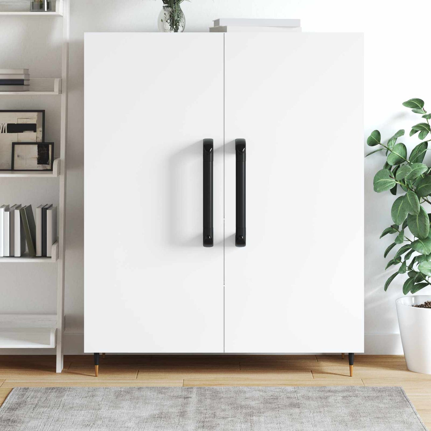 Handle Plain 2 pcs Black 380 x 34 x 85 mm Aluminium and PP