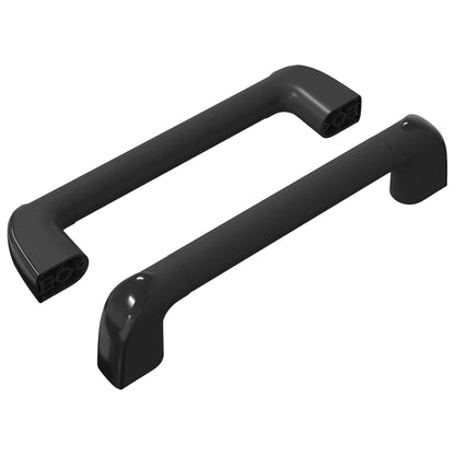 Handle Plain 2 pcs Black 380 x 34 x 85 mm Aluminium and PP