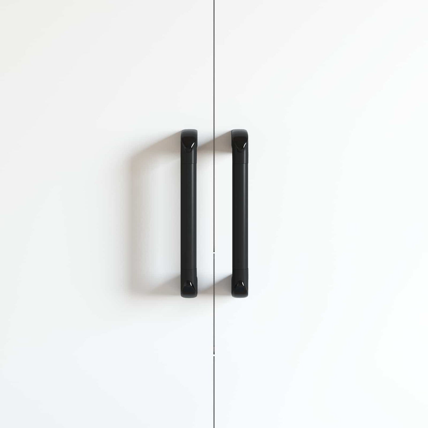 Handle Plain 12 pcs Black 380 x 34 x 85 mm Aluminium and PP