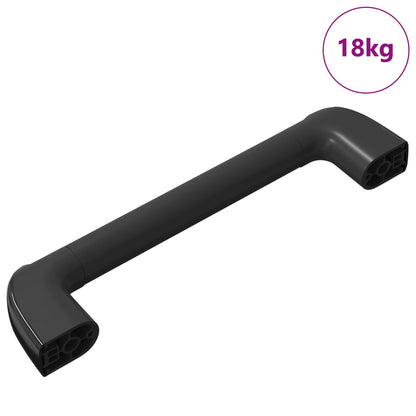 Handle Plain 69 pcs Black 380 x 34 x 85 mm Aluminium and PP