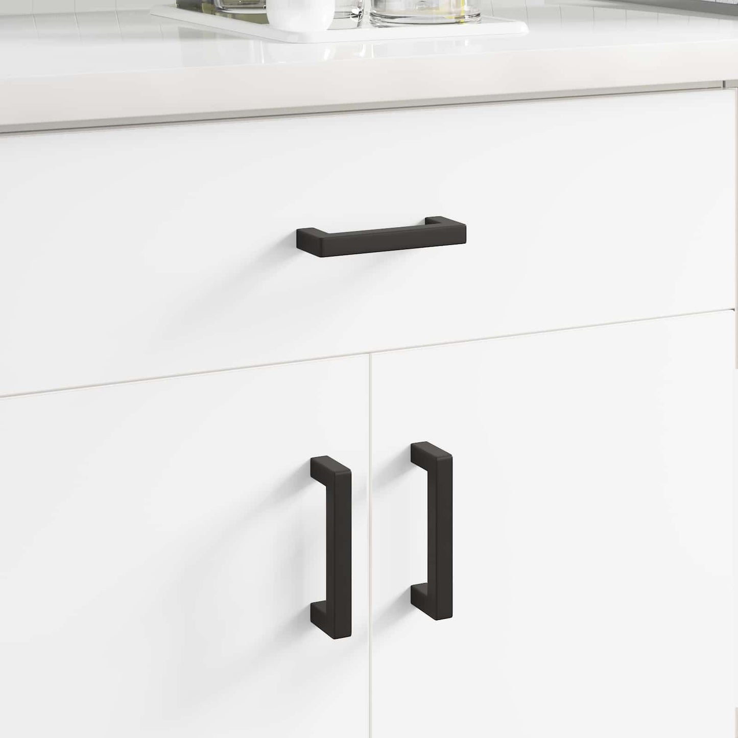 Furniture Handle 12 pcs Black 110 x 12 x 36 mm Iron