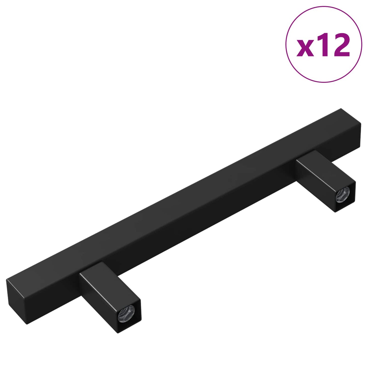 Cabinet Handle 12 pcs Black 150 x 12.3 x 35.2 mm