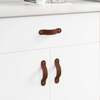 Cabinet Handles 12 pcs Brown 140 x 25 x 2.3 mm PU