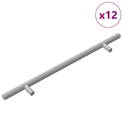 Cabinet Handle 12 pcs Silver 300 mm Stainless Steel