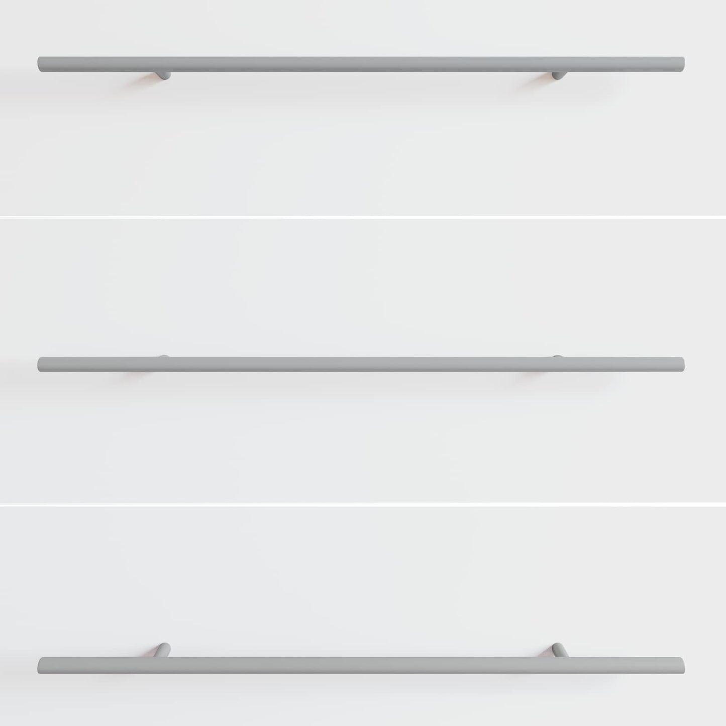 Handle 2 pcs Silver 500 mm Steel