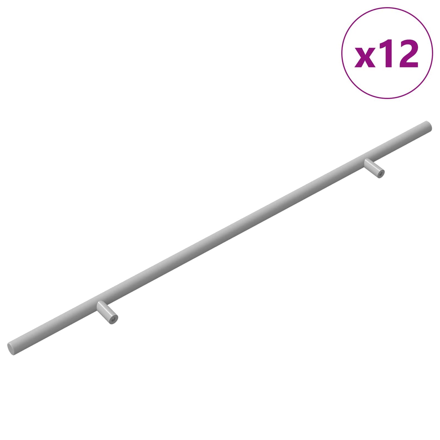 Handle 12 pcs Silver 500 mm Steel
