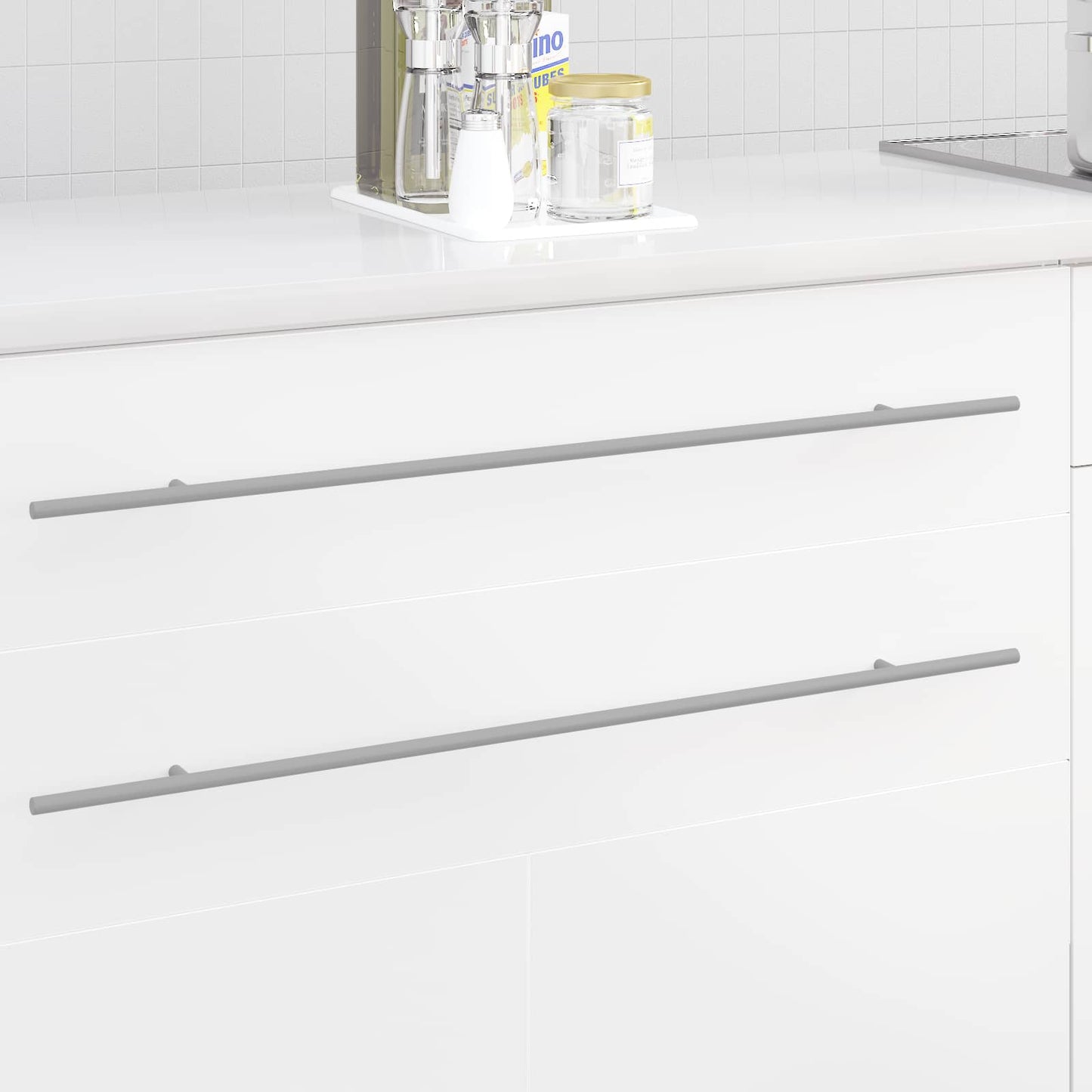 Cabinet Handle 2 pcs Silver 800 mm Stainless Steel