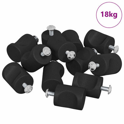 Cabinet Knobs 968 pcs Black Iron