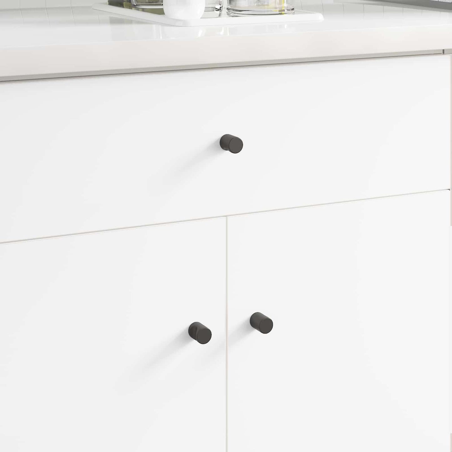 Cabinet Knob 12 pcs Black 18 x 23 mm Iron