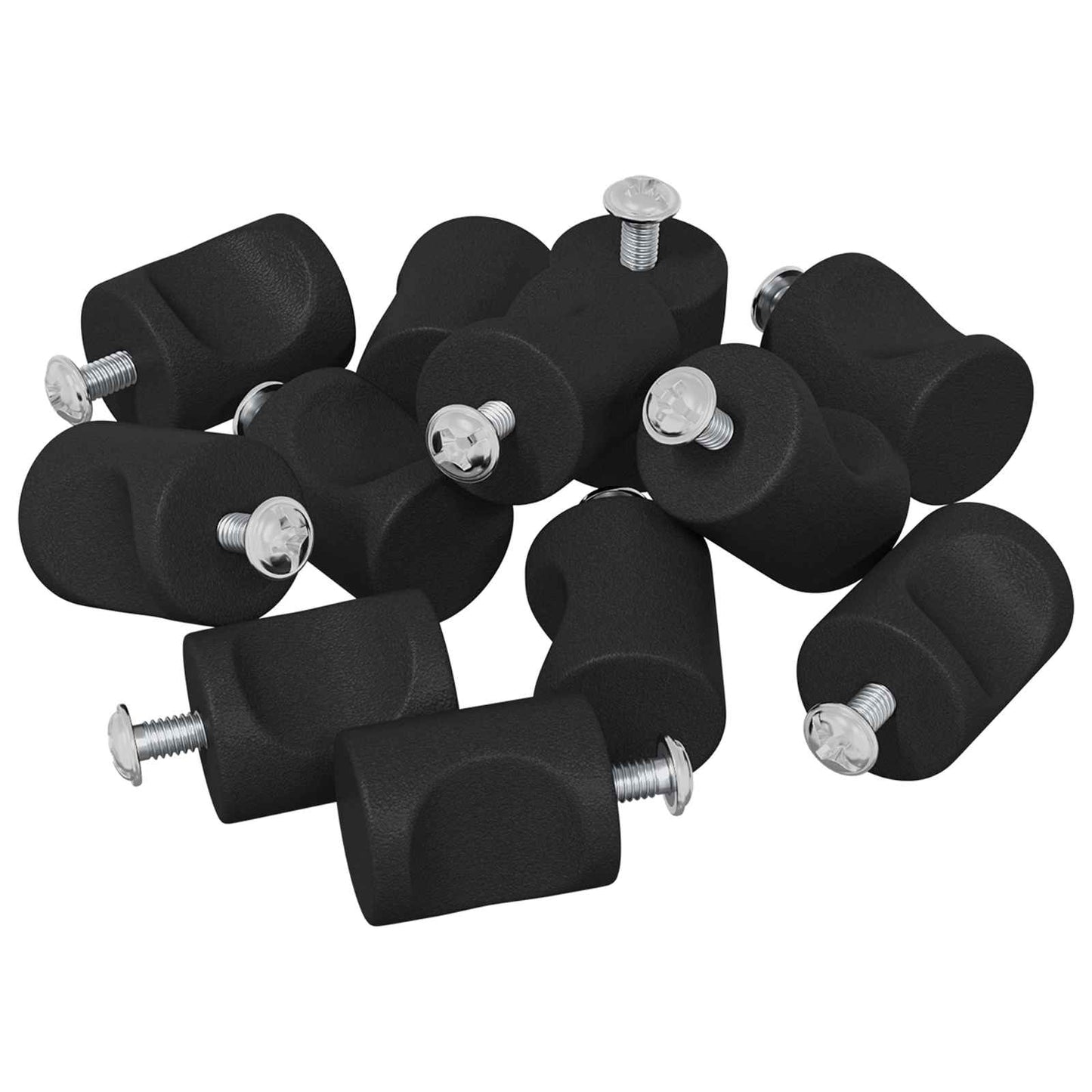 Cabinet Knob 12 pcs Black 18 x 23 mm Iron
