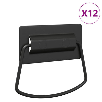 Cabinet Handles 12 pcs Black 85 x 45 mm Metal
