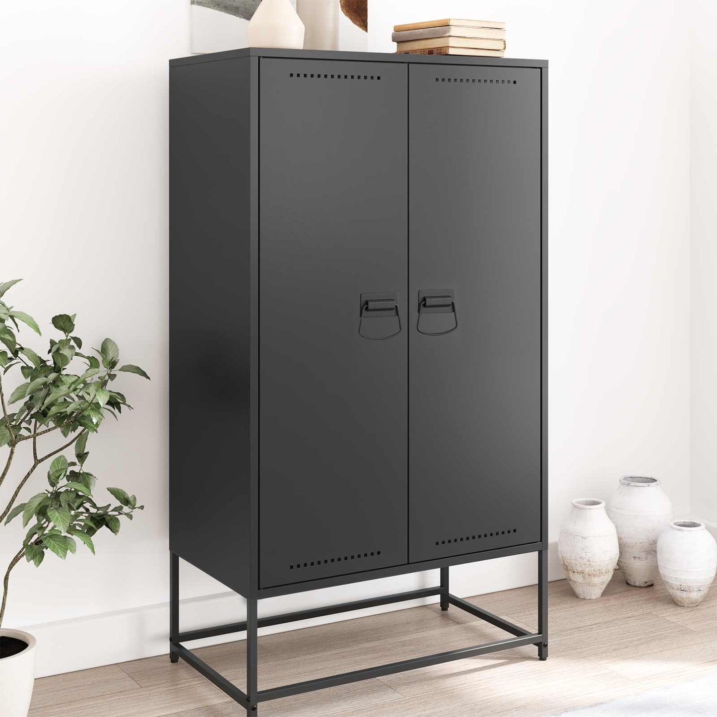 Cabinet Handles Black 85 x 45 mm Metal