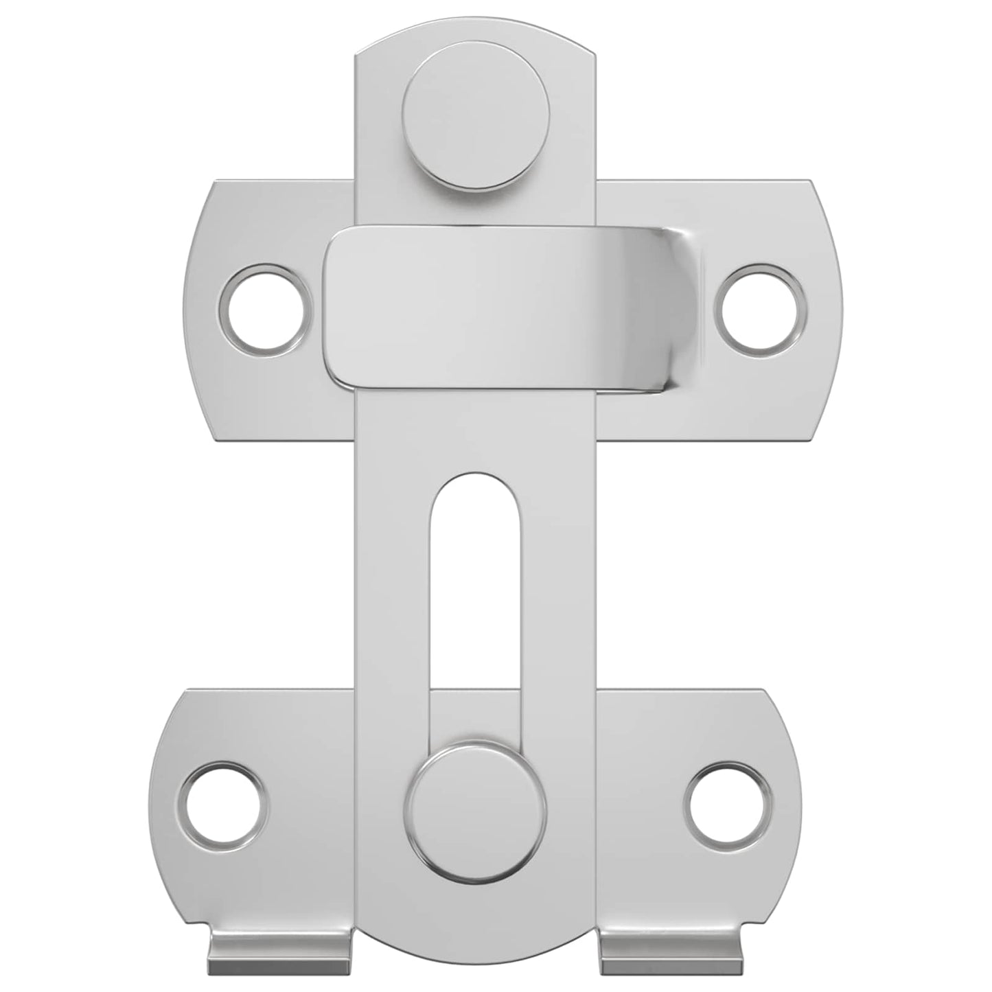 Door Latch 2 pcs Silver 70 x 8 mm Steel