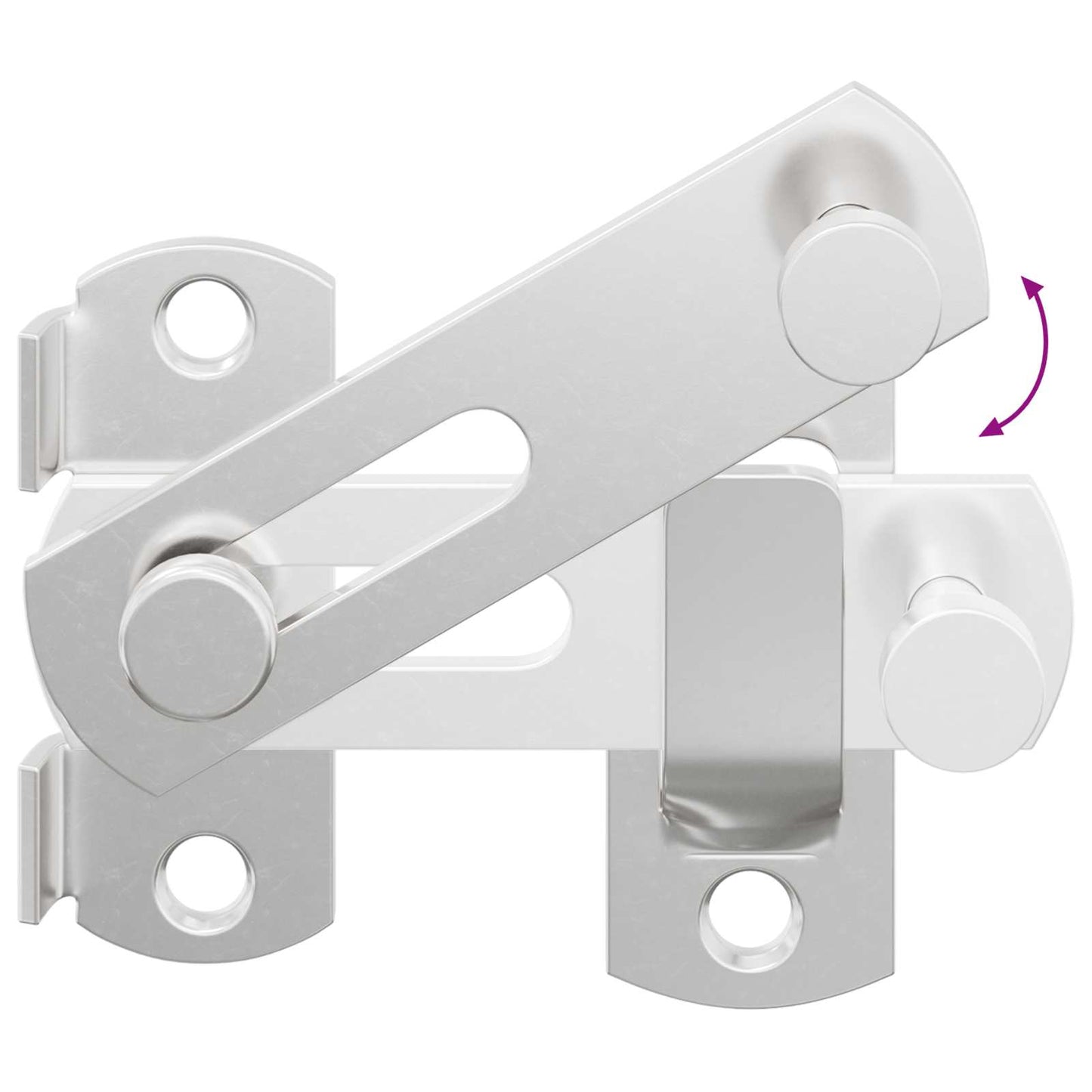 Door Latch 2 pcs Silver 70 x 8 mm Steel