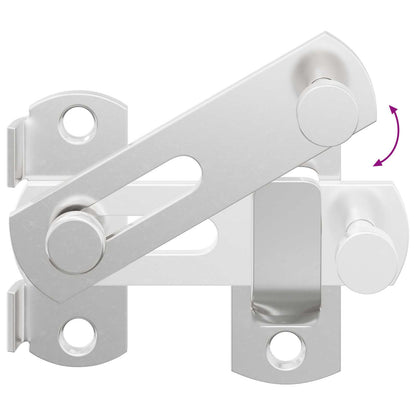 Door Latch 2 pcs Silver 70 x 8 mm Steel