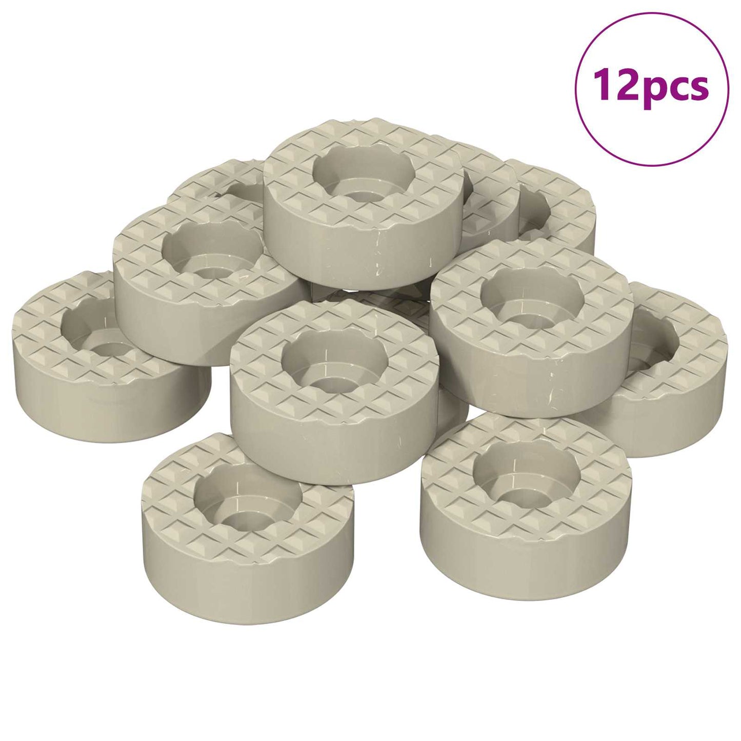 Chair Leg Floor Protectors 12 pcs Transparent Ø 15 x 16 mm PVC