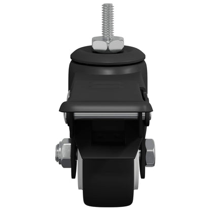 Casters 2 pcs Black M6 x 37 mm Iron and Nylon