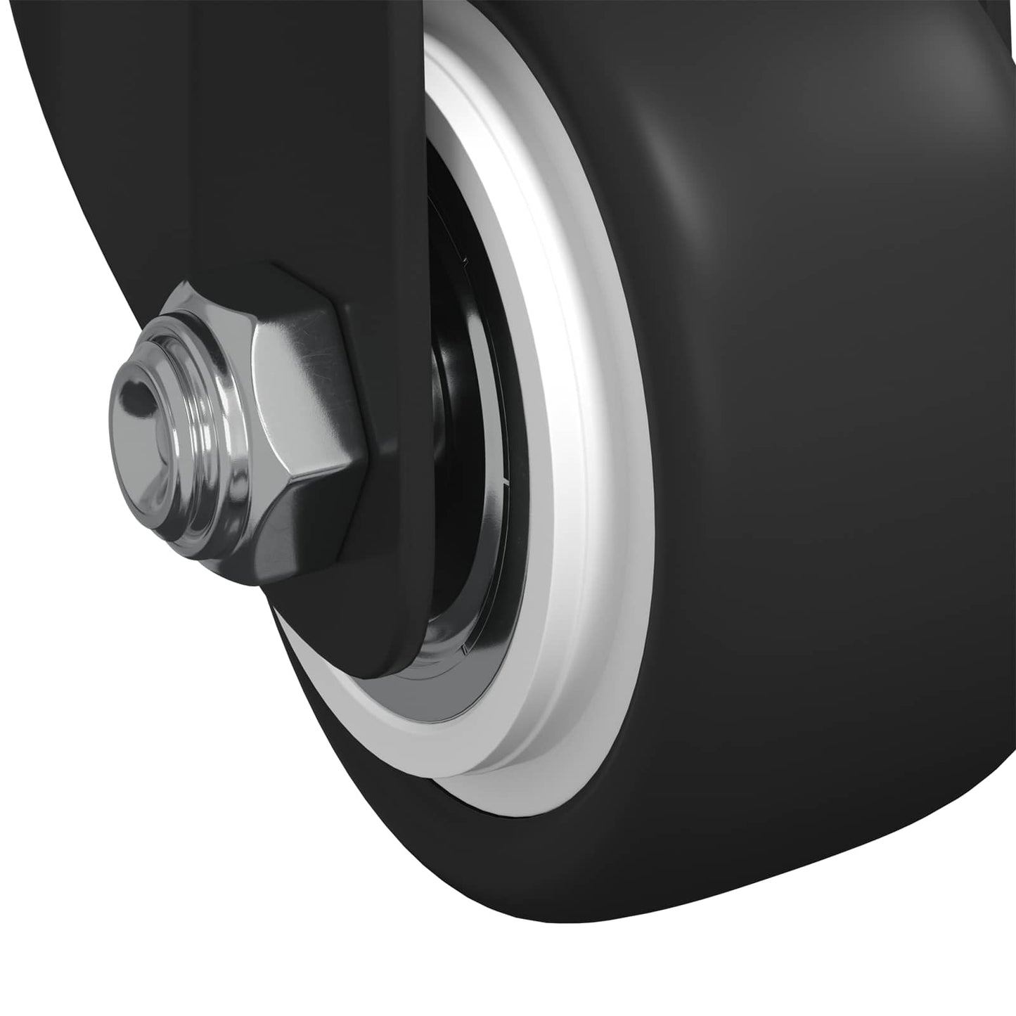 Swivel Castor 2 pcs Black 40.4 x 40.4 x 19.7 mm Iron and nylon