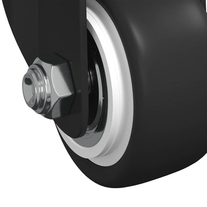 Swivel Castor 2 pcs Black 40.4 x 40.4 x 19.7 mm Iron and nylon