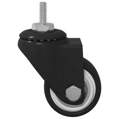 Swivel Castor 2 pcs Black 40.4 x 40.4 x 19.7 mm Iron and nylon