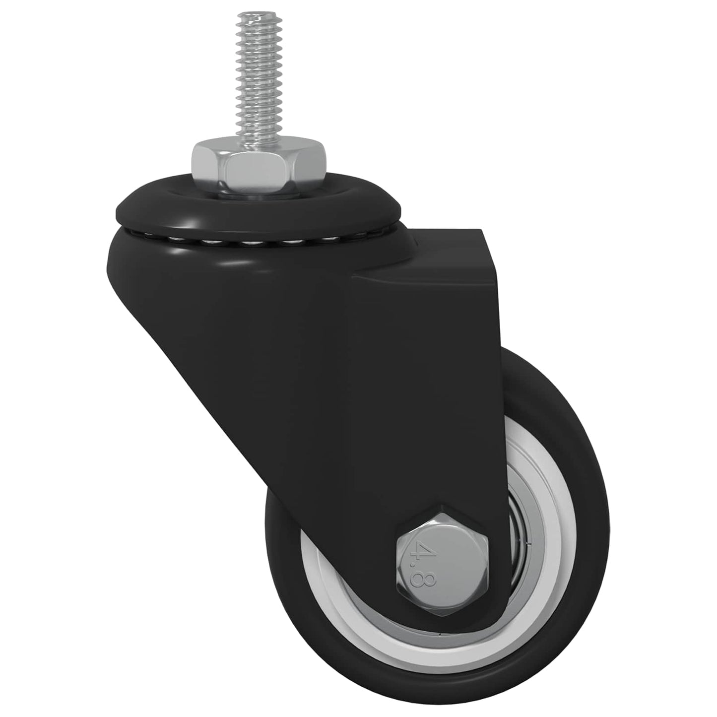 Swivel Castor 2 pcs Black 40.4 x 40.4 x 19.7 mm Iron and nylon