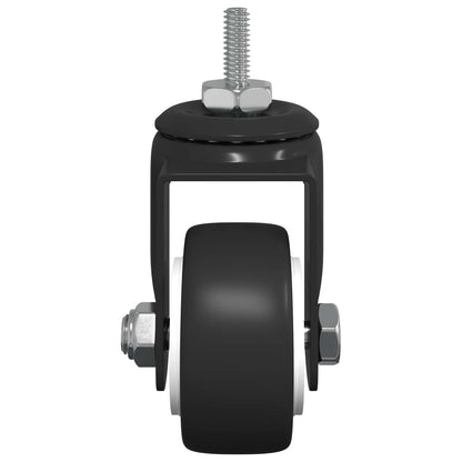 Swivel Castor 2 pcs Black 40.4 x 40.4 x 19.7 mm Iron and nylon