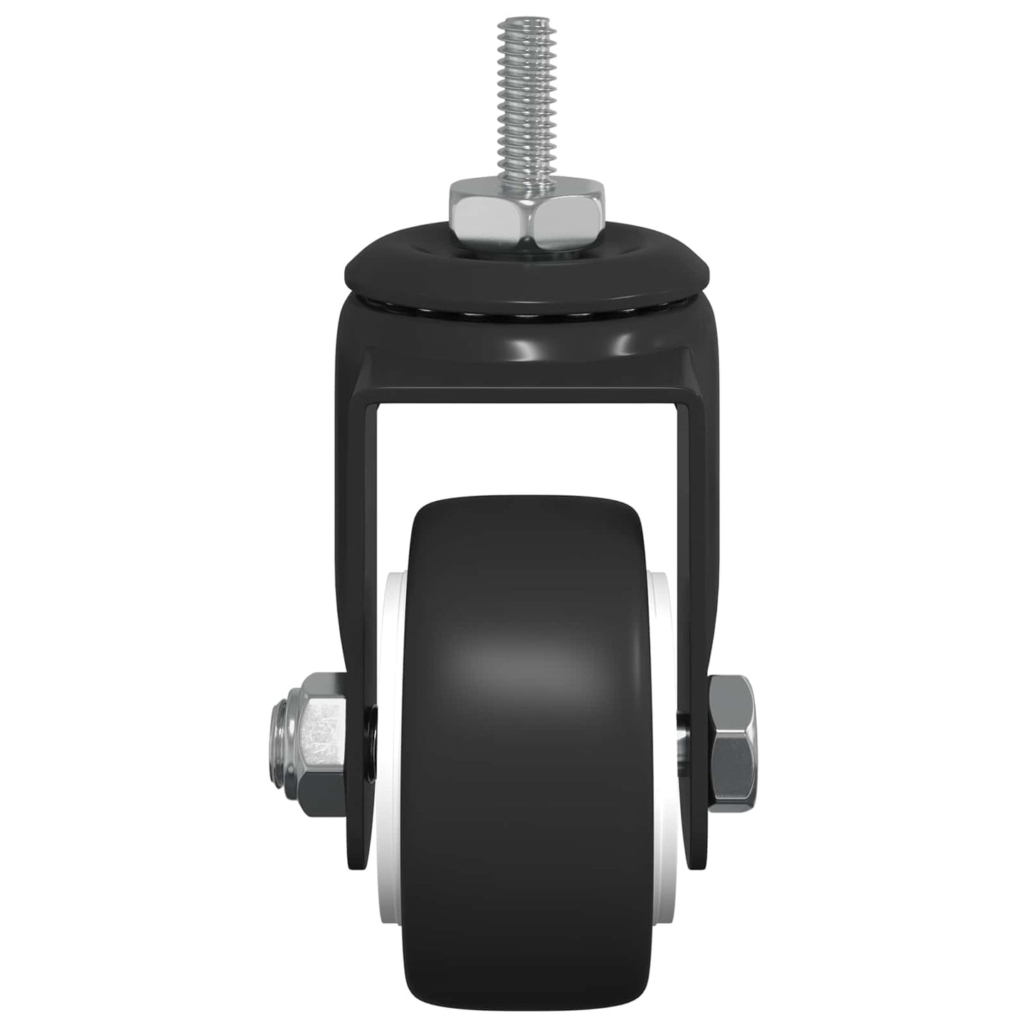 Swivel Castor 2 pcs Black 40.4 x 40.4 x 19.7 mm Iron and nylon