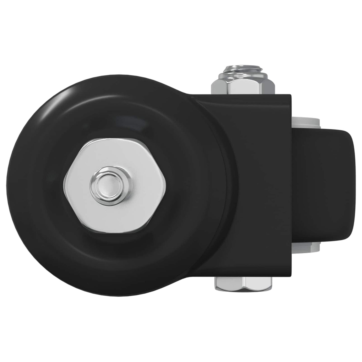 Swivel Castor 2 pcs Black 40.4 x 40.4 x 19.7 mm Iron and nylon