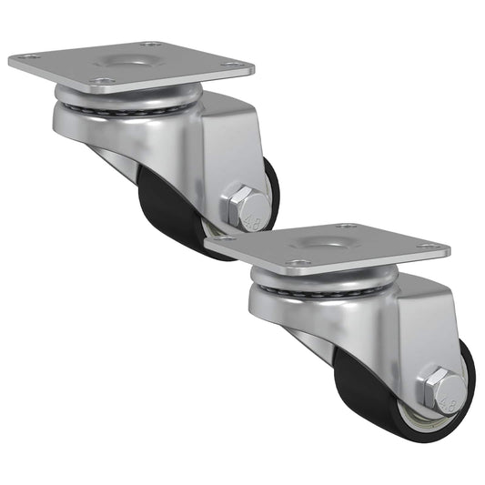 Caster 2 pcs Silver 44.1 x 44.1 x 1.95 mm Nylon