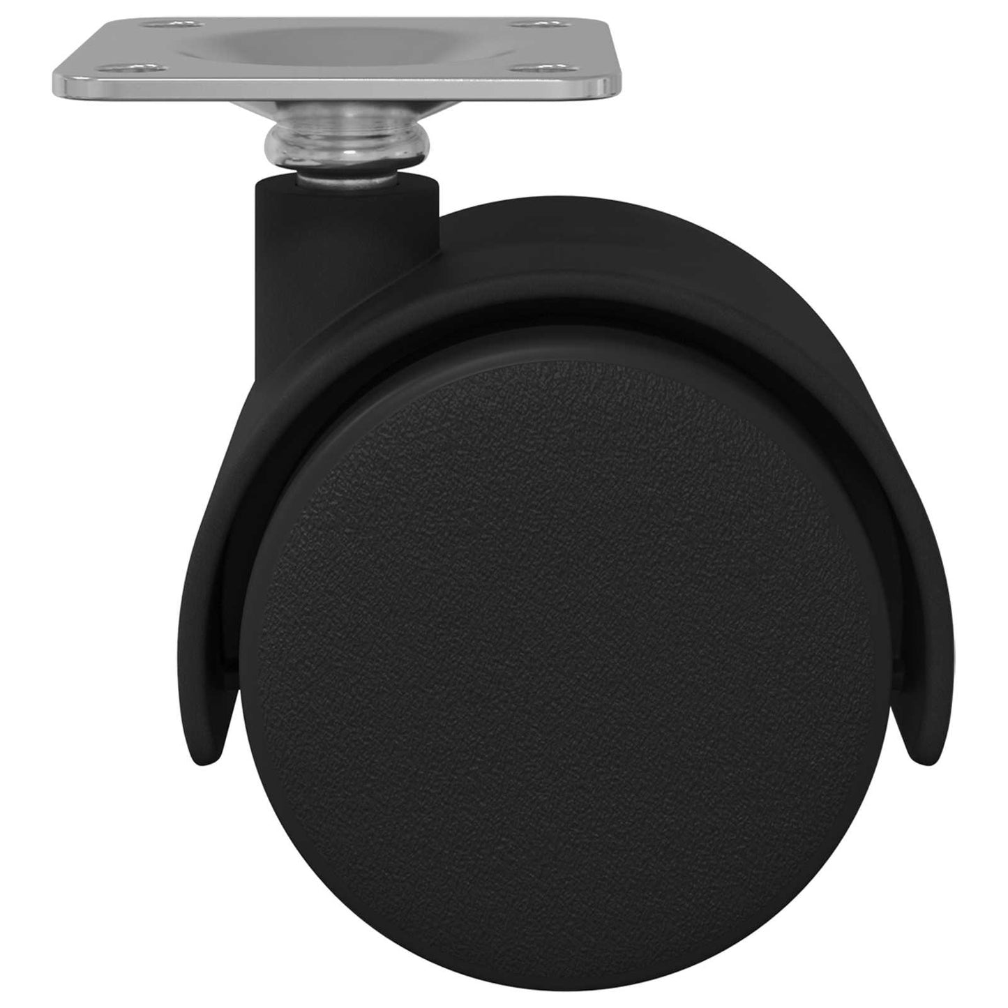Swivel Castor 2 pcs Black 39.5 x 39.5 x 37.8 mm Iron and PP