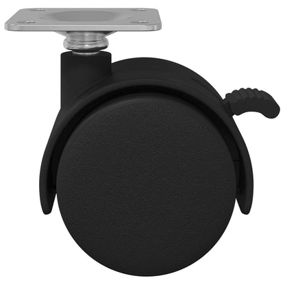 Castor 2 pcs Black 39.5 x 39.5 x 37.8 mm Iron and Polypropylene
