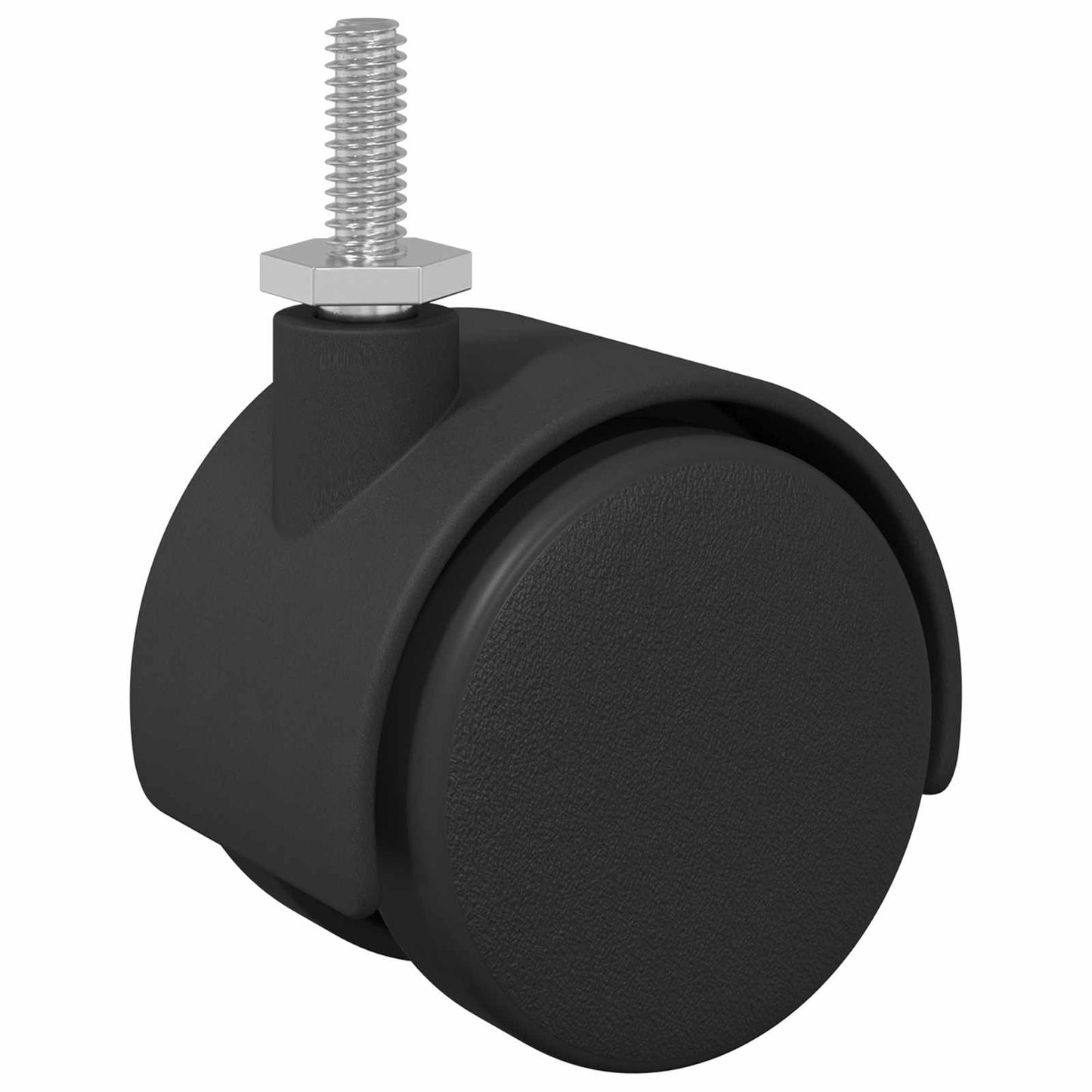 Casters 2 pcs Black 40.1 x 37.8 mm PP and Iron