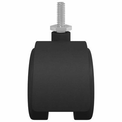 Casters 2 pcs Black 40.1 x 37.8 mm PP and Iron