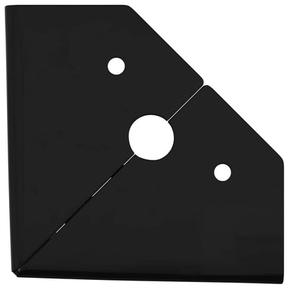 Furniture Feet 2 pcs Black 54.1 x 54.1 x 100 mm Iron