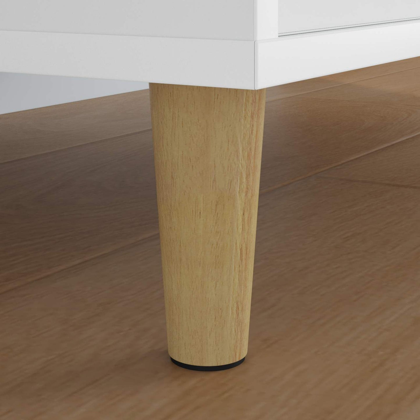Furniture Feet 2 pcs Brown Ø 44 x 100 mm Solid Eucalyptus Wood