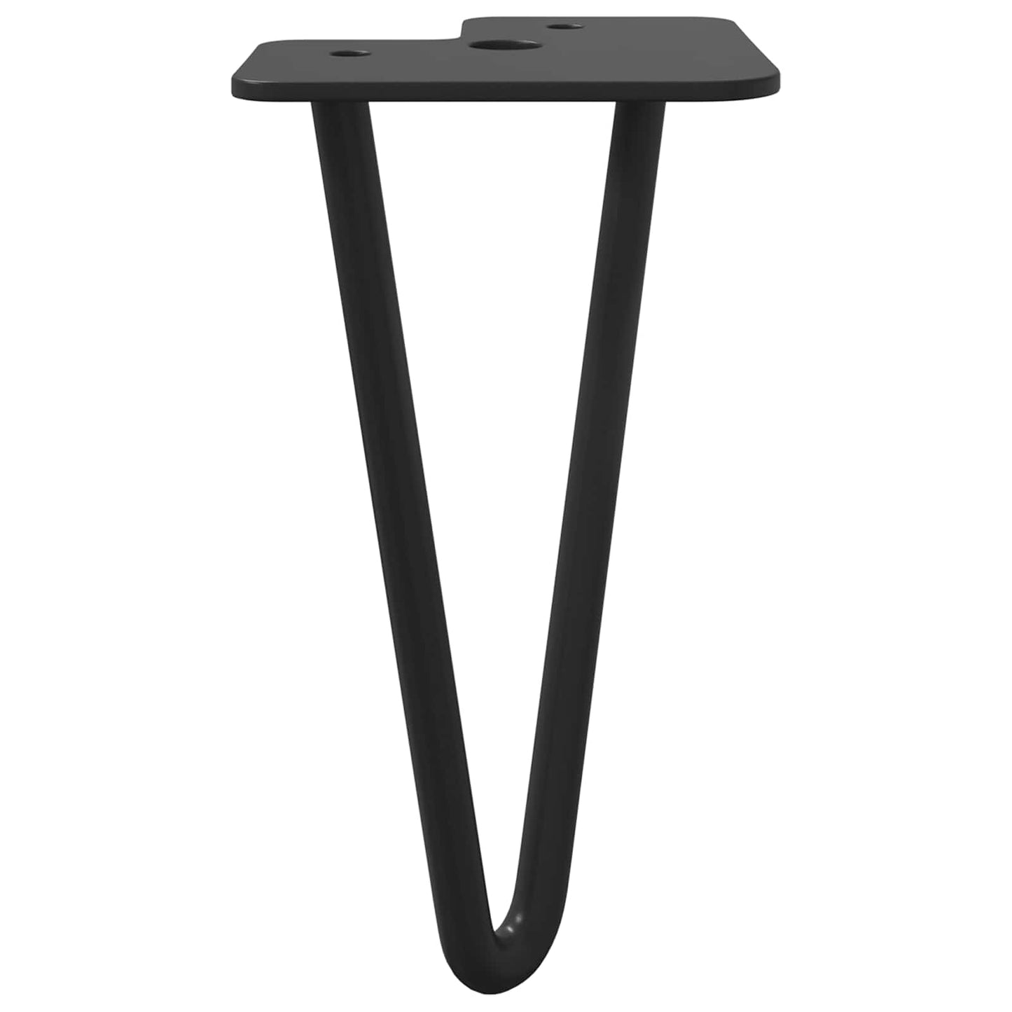 Furniture Foot 2 pcs Black 54.1 x 54.1 x 100 mm Iron