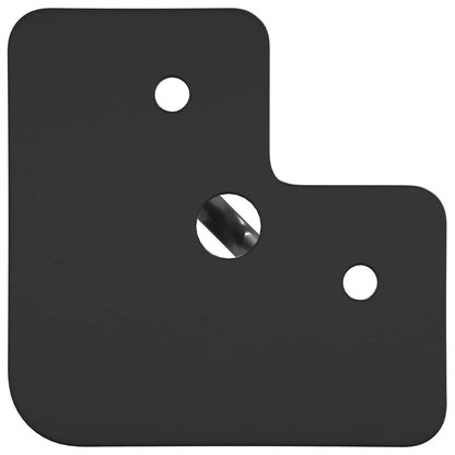 Furniture Foot 2 pcs Black 54.1 x 54.1 x 100 mm Iron