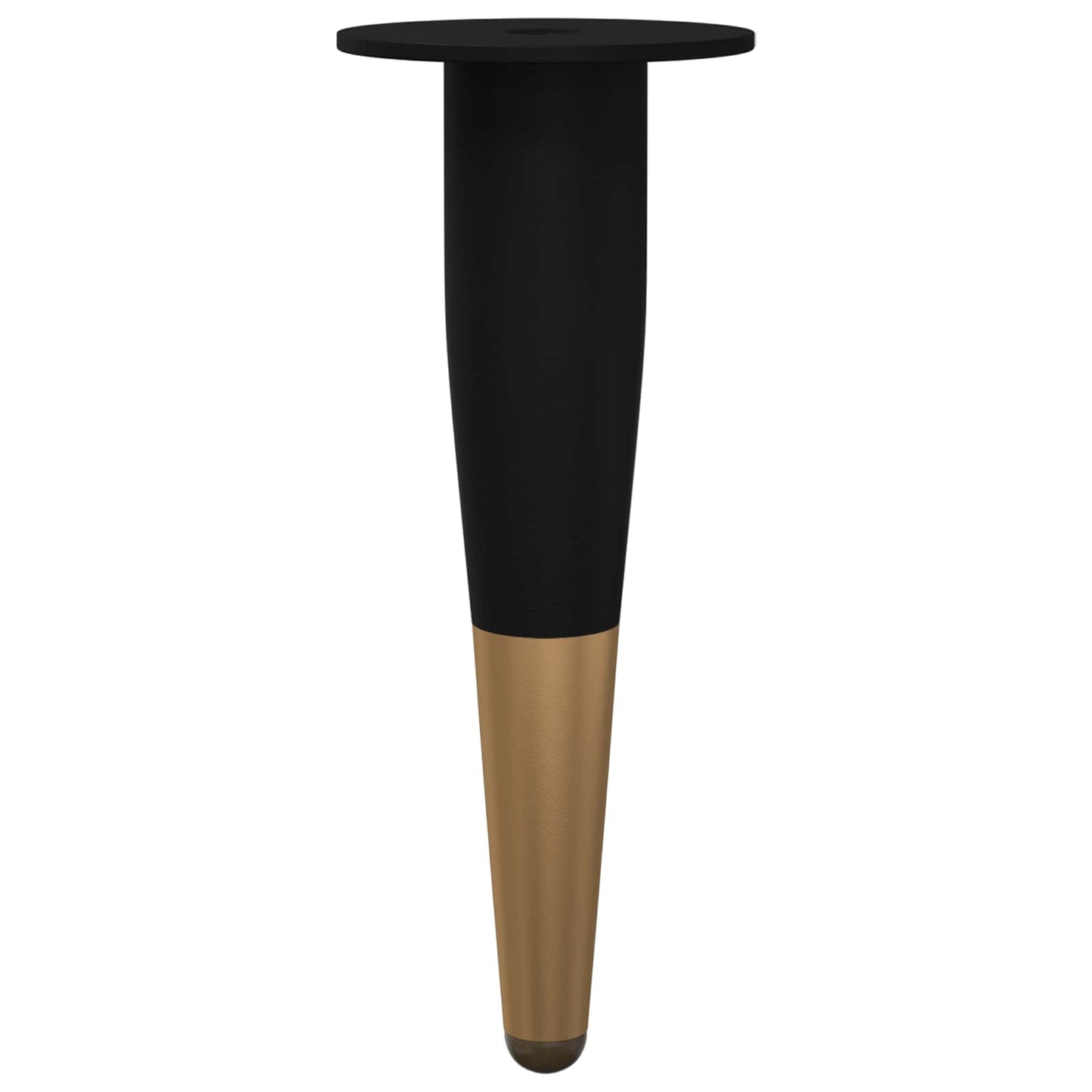 Furniture Feet 2 pcs Black and Gold Ø 40 x 98 mm Iron