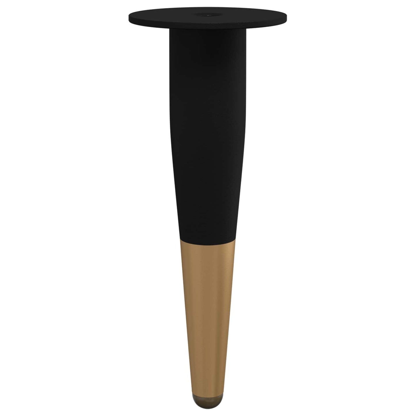 Furniture Feet 2 pcs Black and Gold Ø 40 x 98 mm Iron